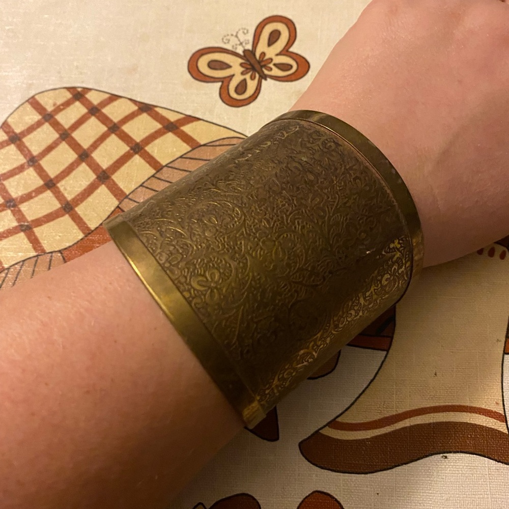 Intricate Gold Cuff Bracelet